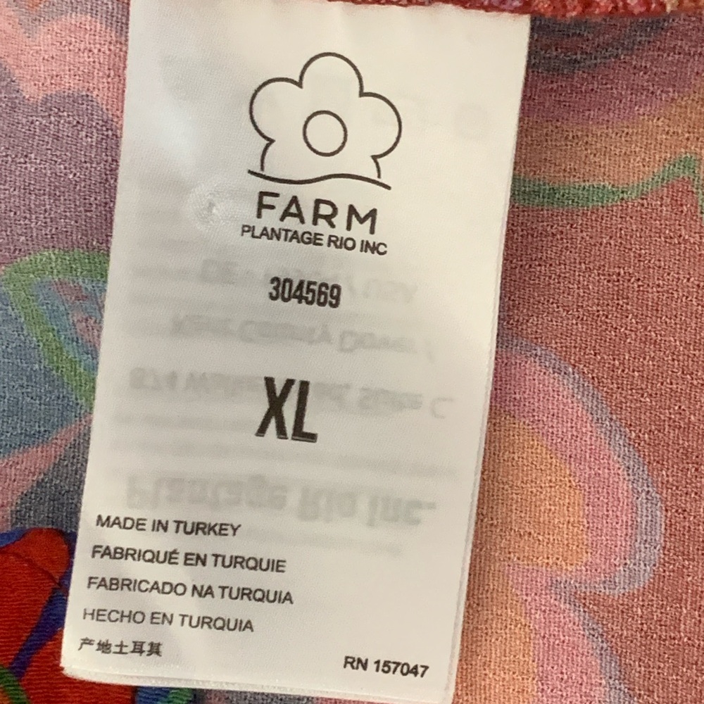 NWT FARM Rio Red Lisa Midi Dress - Fun Shapes Print - Size XL - Picture 9 of 11